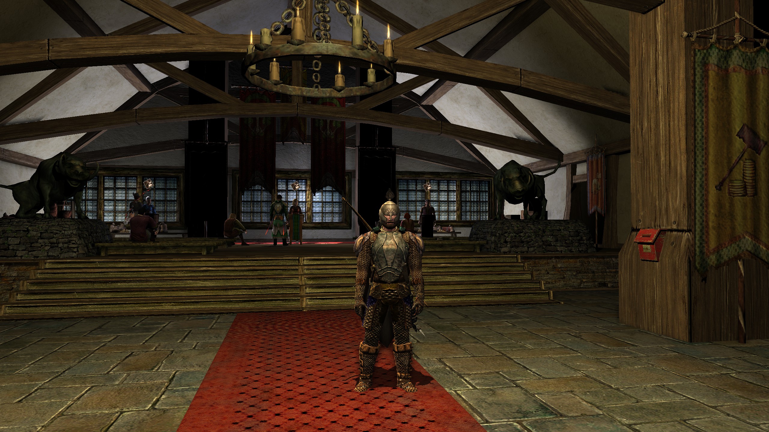 I find myself in the Bree auction hall